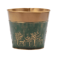 Gold Embossed Forest Pot Cover