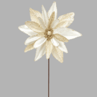 Ivory Glitter Poinsettia
