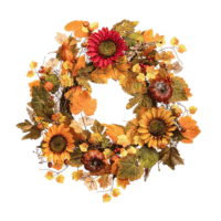 Sunflower Pumpkin Wreath