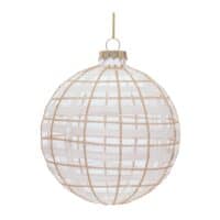 Gold & White Glass Ornament