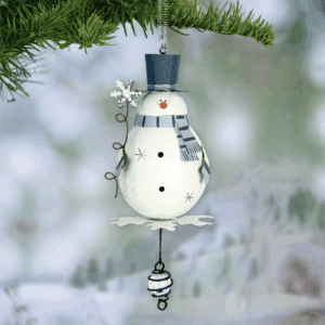 Frosty Bouncy Snowman Ornament