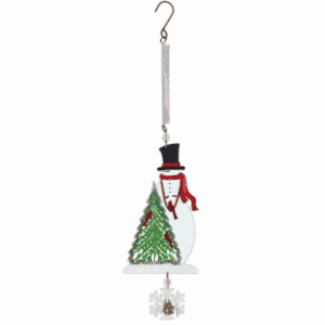 Bouncy Snowman & Cardinals Ornament