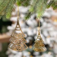 Metal Swirl Tree Ornament