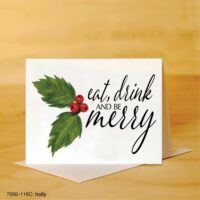 Printed Canvas Card, Holly