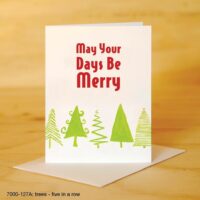 Printed Canvas Card, Five Trees