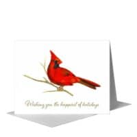 Printed Canvas Card, Holidays Cardinal