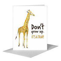 Printed Canvas Card, Giraffe