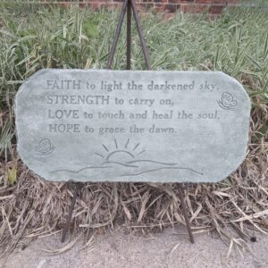Concrete Garden Stone, Faith to Light The Darkened Sky…