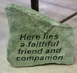 Concrete Garden Stone, Faithful Companion