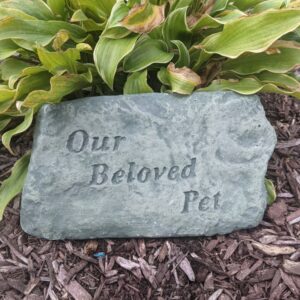 Concrete Garden Stone, Beloved Pet