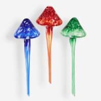Glass Mushroom Watering Stake