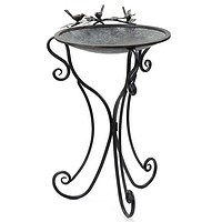 Galvanized Bird Bath