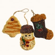 Christmas Shape Bird Treat 3-Pack