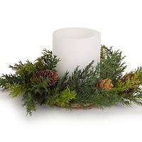 Arborvitae Candle Wreath
