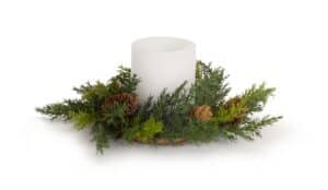 Arborvitae Candle Wreath