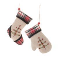 Plaid Cuff Ornament