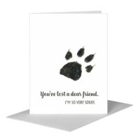 Printed Canvas Card, Cat Paw