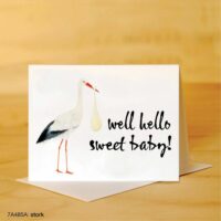 Printed Canvas Card, Stork