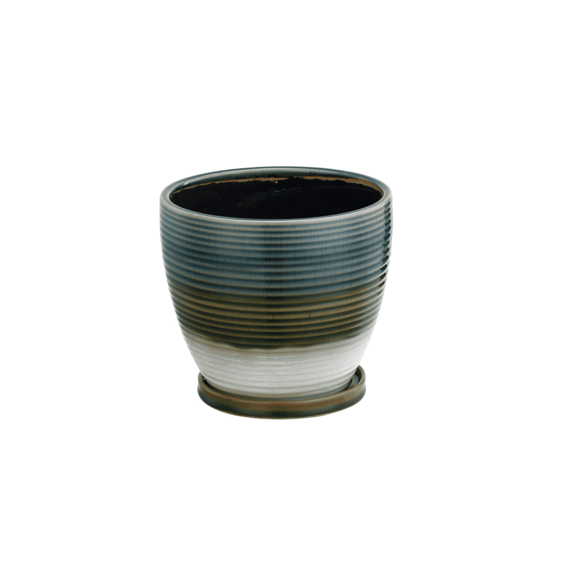 Triangle Color Pot Ceramic Planters, Planters & Pottery > Tri-Color Pot - The Garden Mill