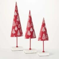Red & White Metal Tree