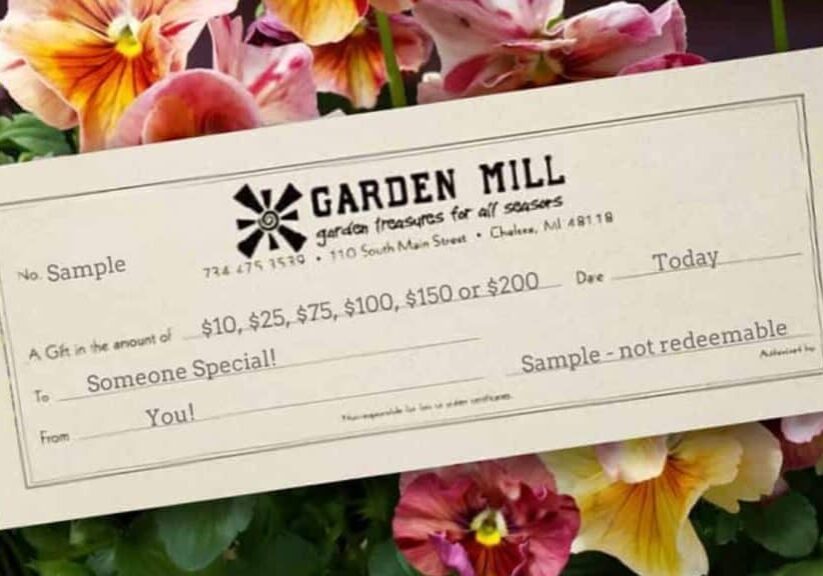 Garden Mill gift certificate
